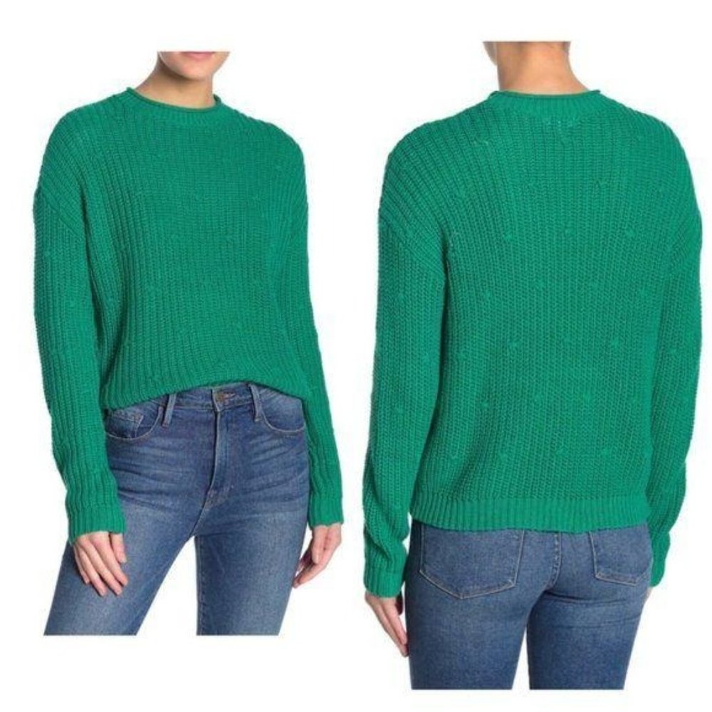 Abound Crewneck Long Sleeve Ribbed Knit Sweater
